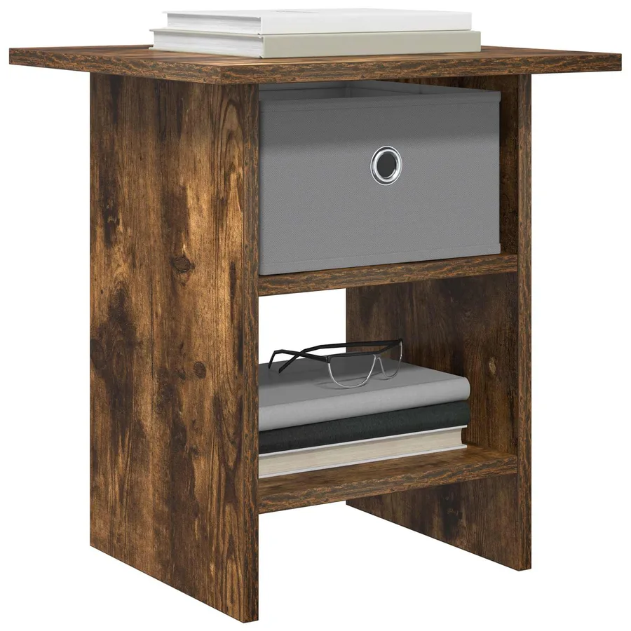 Table de chevet avec tiroir 2 pcs Chêne fumé 41 x 40 x 45 cm - 3