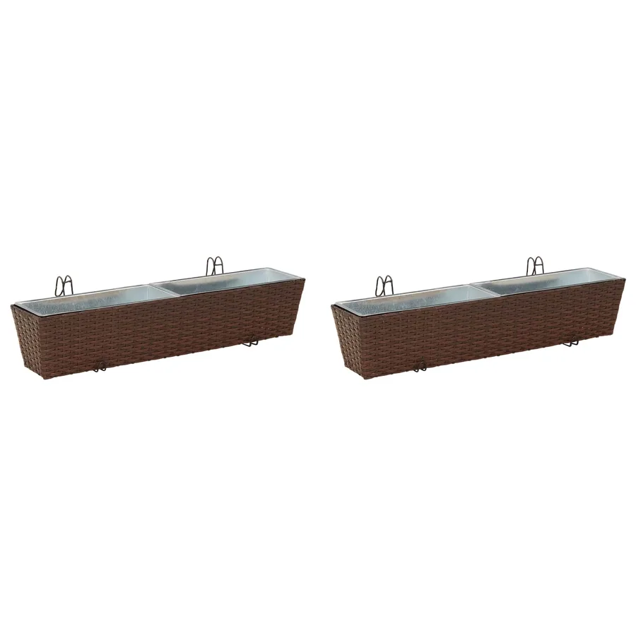 Garde-Corps 2 pcs 80 x 17 x 17 cm Métал - 2