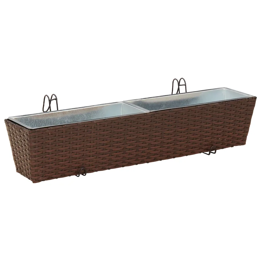 Garde-Corps 2 pcs 80 x 17 x 17 cm Métал - 3