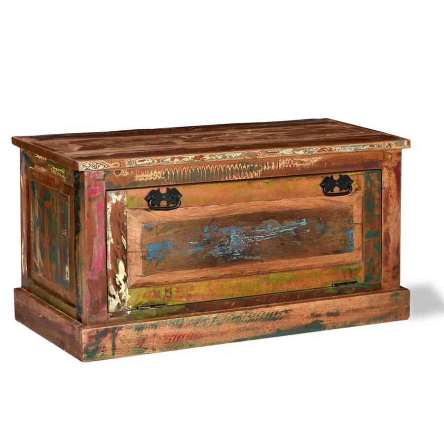 Banc de rangement de chaussures Bois de récupération - 16