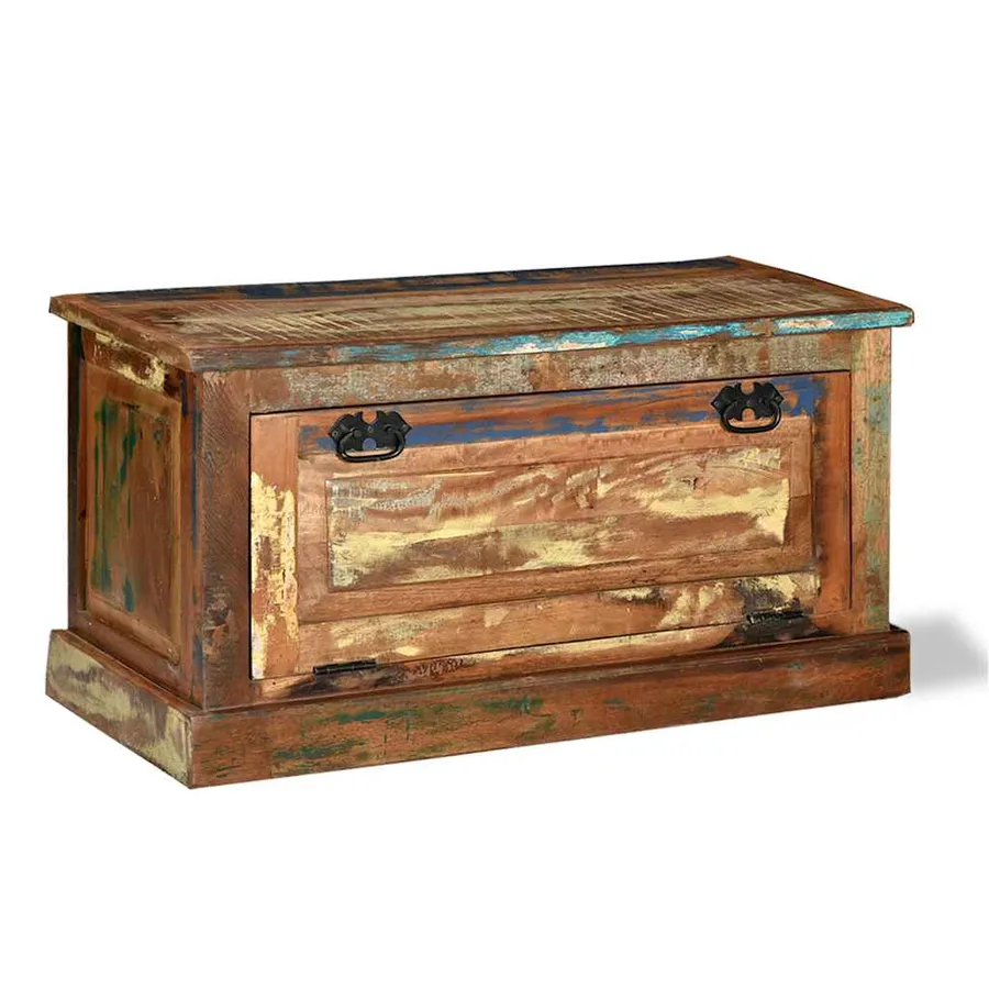 Banc de rangement de chaussures Bois de récupération - 17