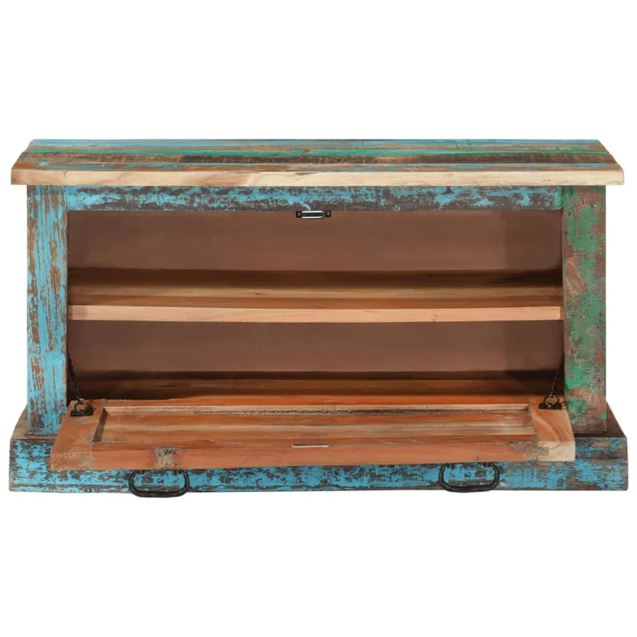 Banc de rangement de chaussures Bois de récupération - 3