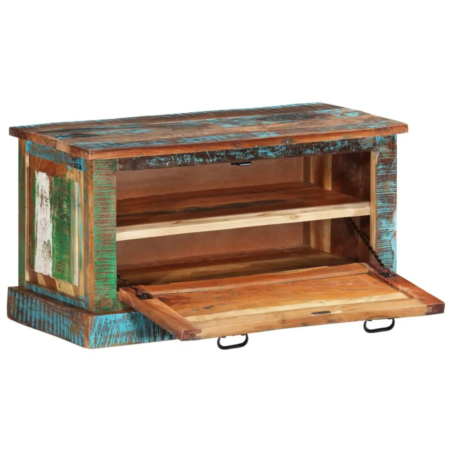 Banc de rangement de chaussures Bois de récupération - 5