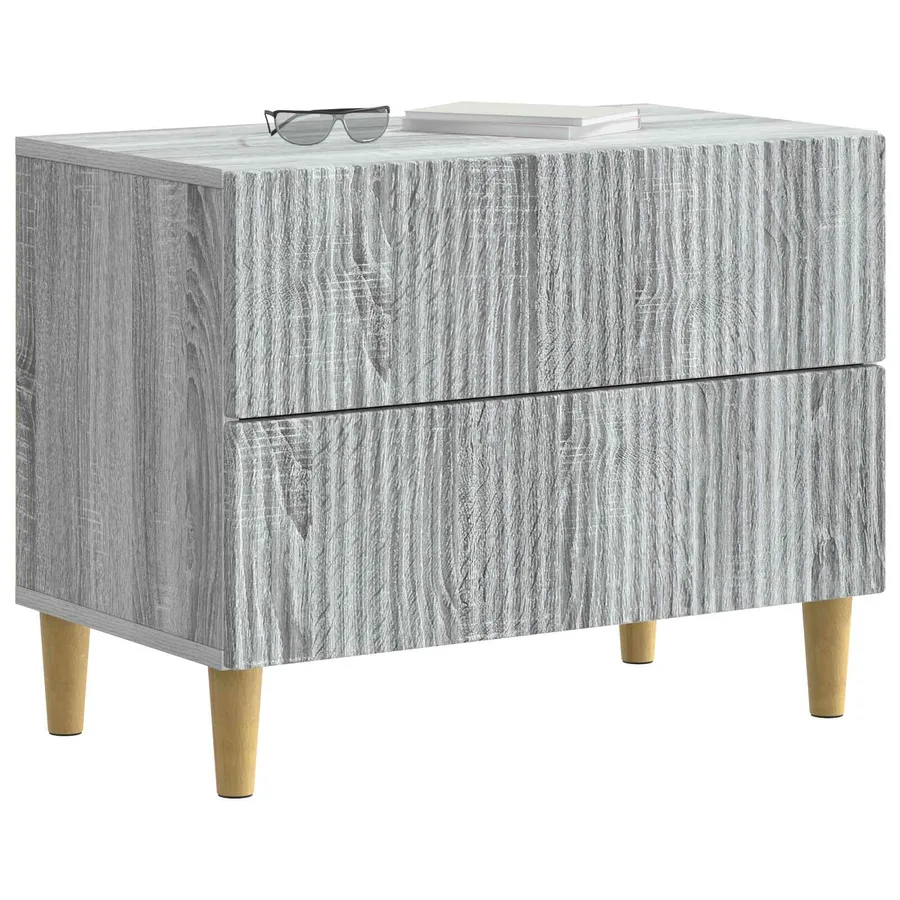 Cabinet de chevet avec tiroir Sonoma gris 62 x 34,5 x 48 cm - 3
