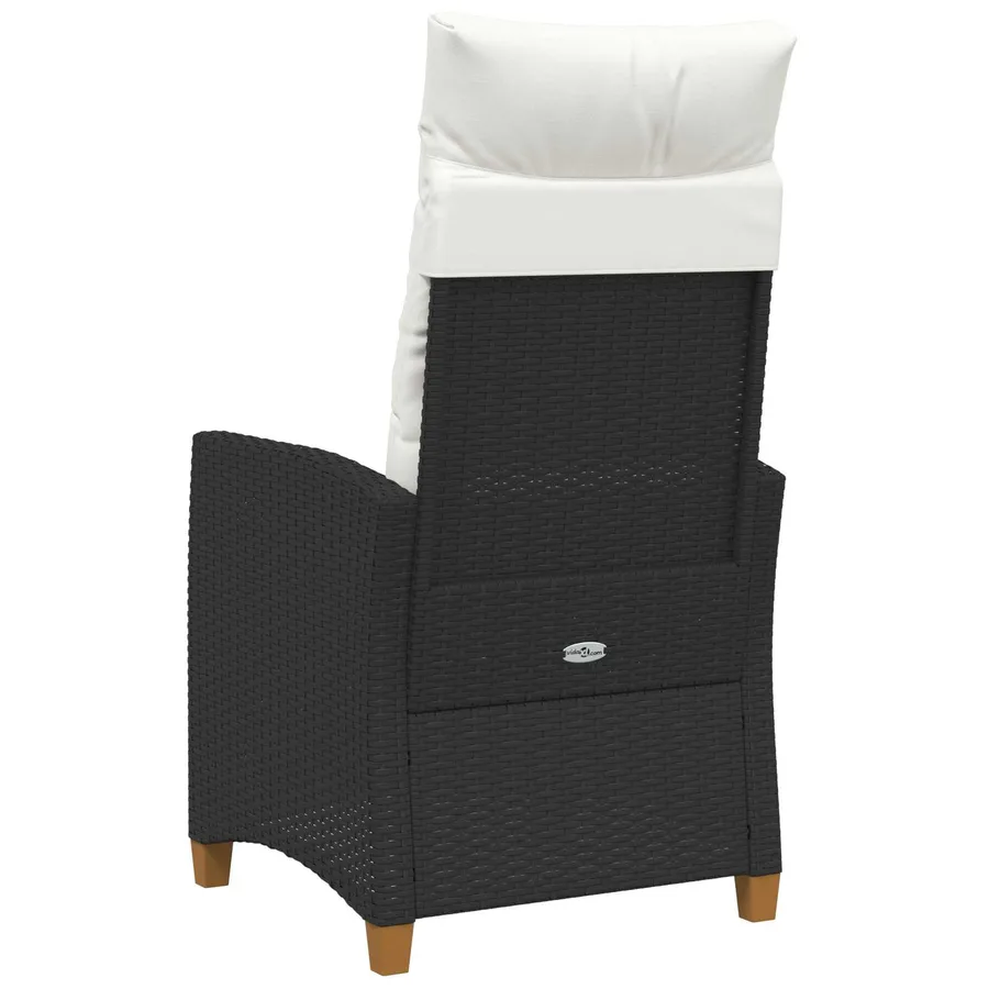 Chaise inclinable avec plateau à thé 62 x 64 x 112 cm polyrotin - 6