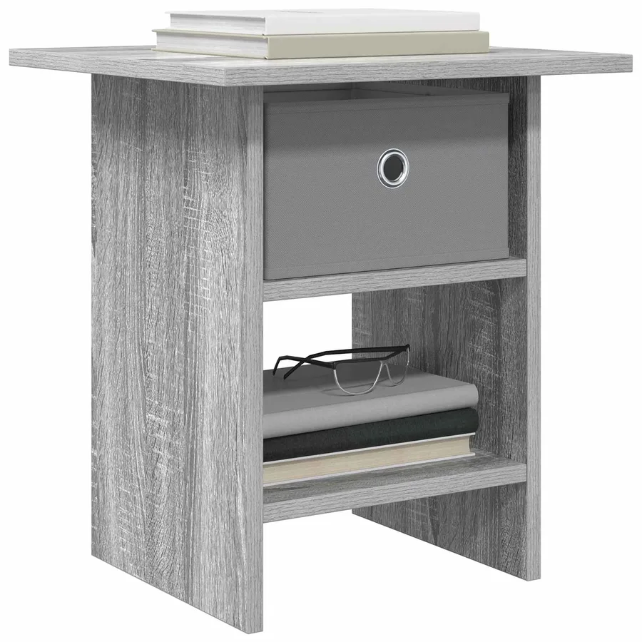 Table de chevet avec tiroir 2 pcs Gris Sonoma 41 x 40 x 45 cm - 3