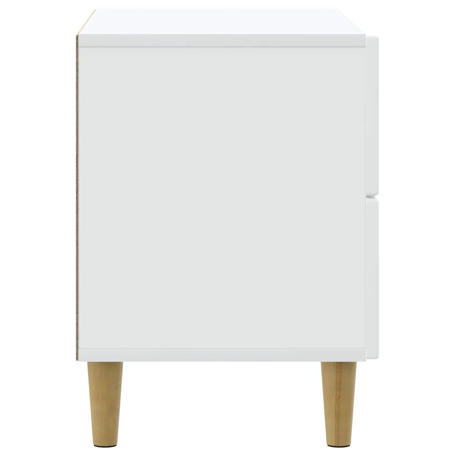 Cabinet de chevet Blanc 62 x 34,5 x 48 cm Bois d'ingénierie - 6