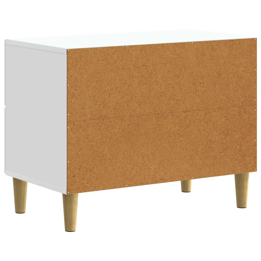 Cabinet de chevet Blanc 62 x 34,5 x 48 cm Bois d'ingénierie - 7