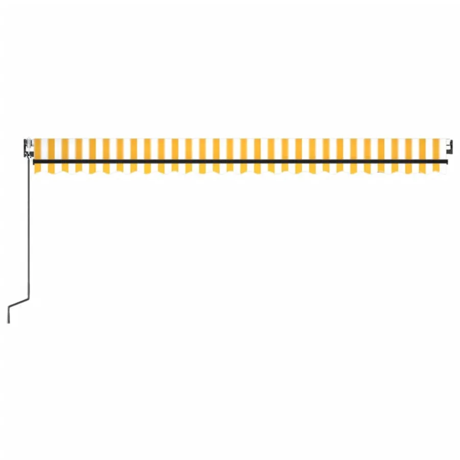 Auvent automatique capteur de vent LED 500x350cm Jaune et blanc - 3