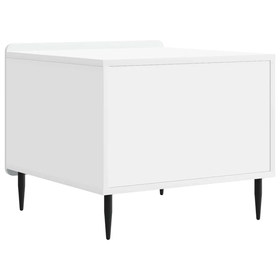 Table basse avec tiroir Blanc 49 x 50 x 42 cm Bois d'ingénierie - 7