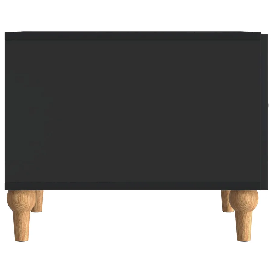 Table basse avec tiroir Noir 49 x 50 x 40 cm Bois d'ingénierie - 6