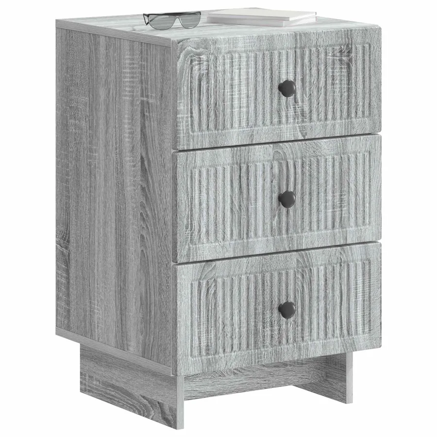 Cabinet de chevet avec tiroir Sonoma gris 43 x 41 x 66,5 cm - 3