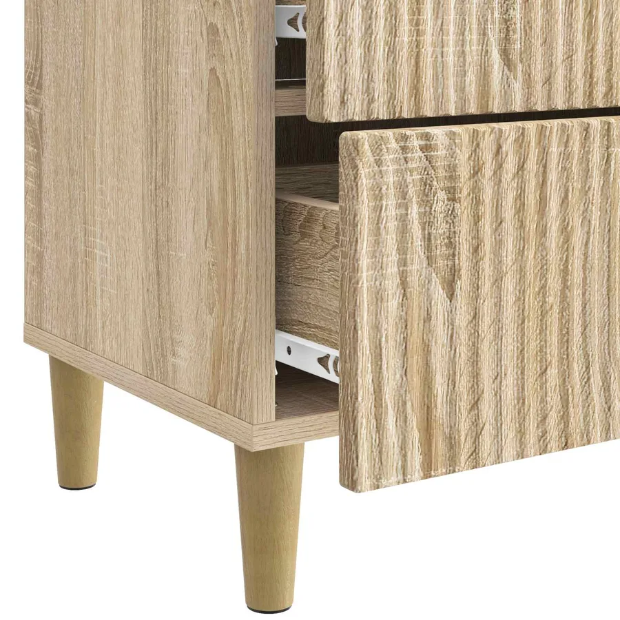 Cabinet de chevet avec tiroir Chêne Sonoma 62 x 34,5 x 48 cm - 9