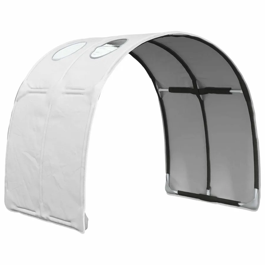 Tunnel de lit 2 pcs Blanc 211 x 67,5 x 2 cm Polyester - 4