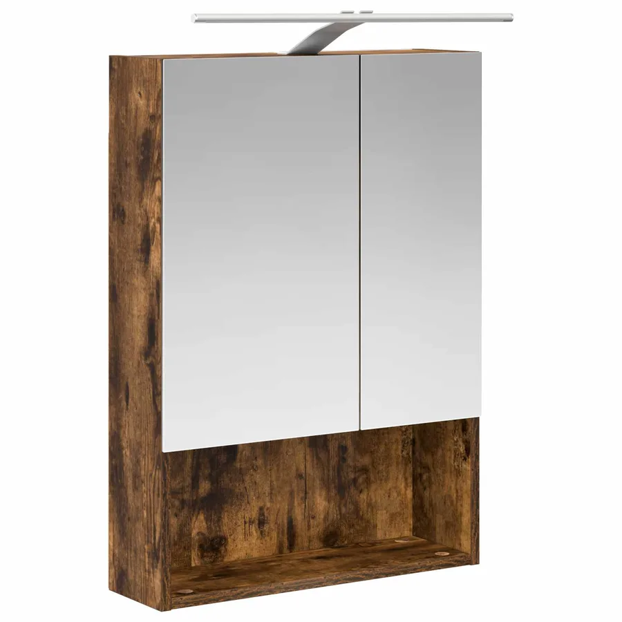 Armoire Miroir de Salle de Bain Chêne fumé 50 x 14,5 x 70 cm - 5