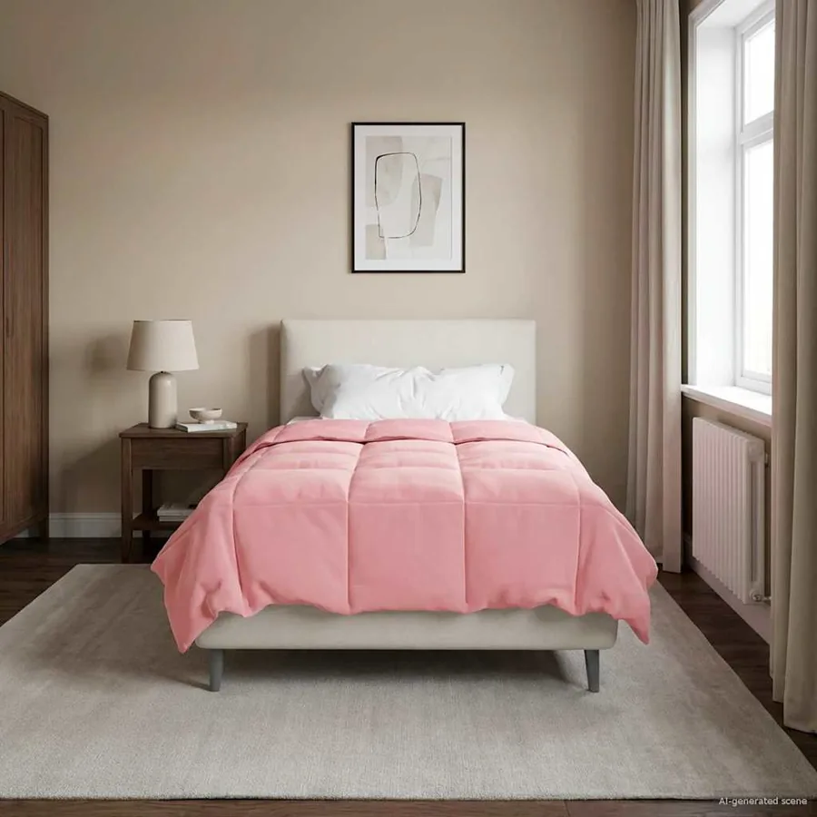 Duvet d'hiver Matelassé Rose 140 x 220 cm Microfibre