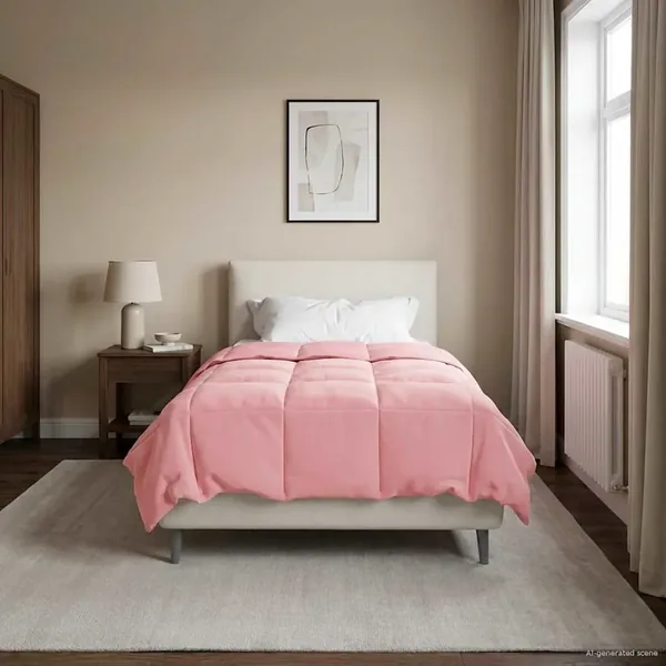 Duvet d'hiver Matelassé Rose 140 x 220 cm Microfibre
