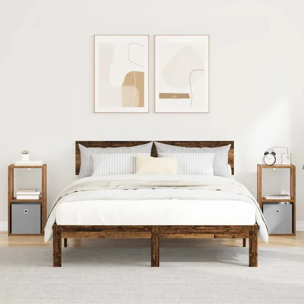 Table de chevet 2 pcs Bois ancien 30,5 x 27 x 59,5 cm