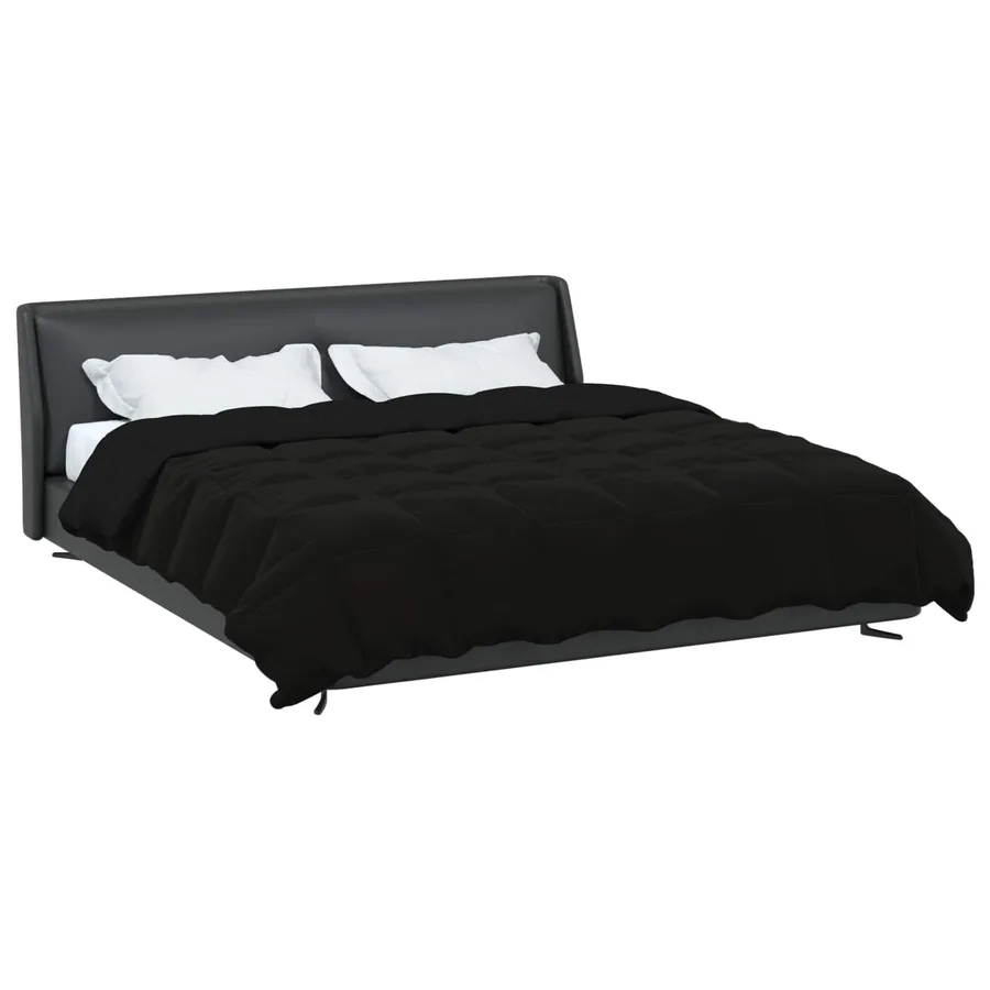 Duvet d'été simple Matelassé Noir 200 x 220 cm Microfibre - 3