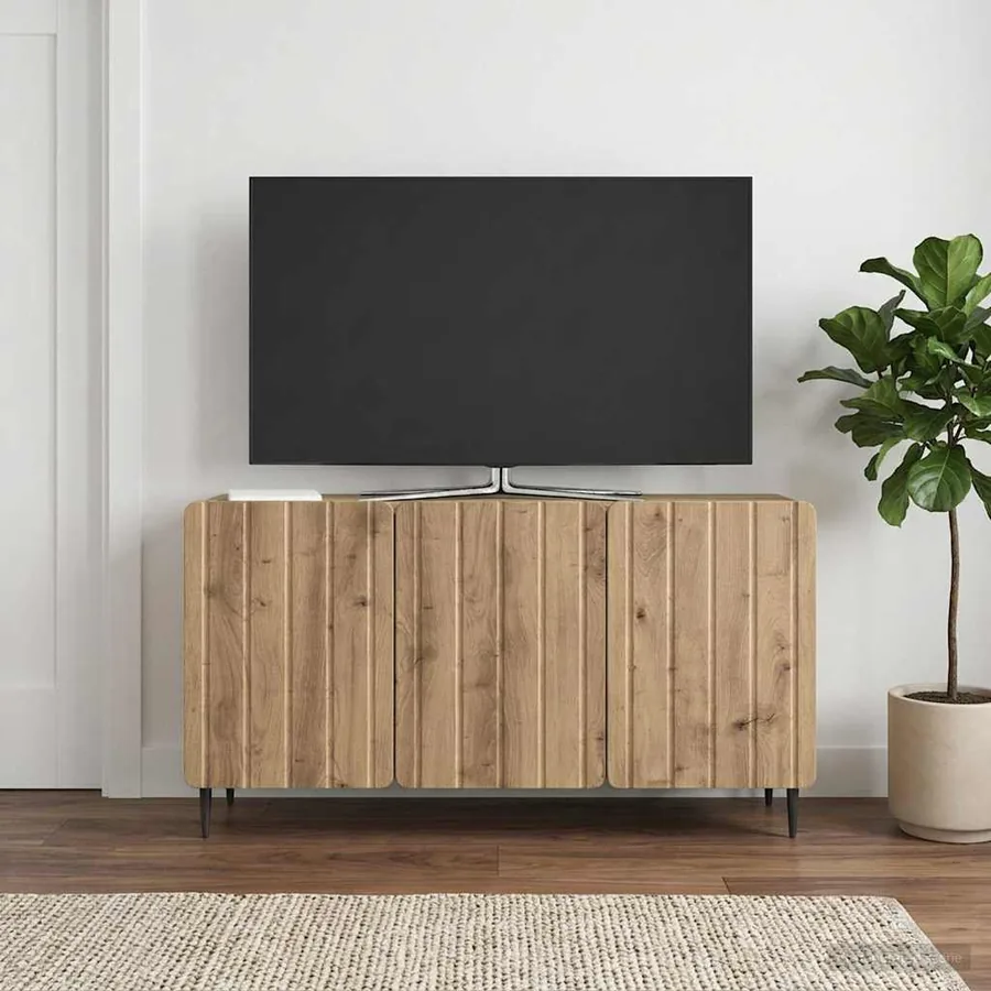 Meuble TV 99 x 34,5 x 52 cm Chêne artisanal Bois d'ingénierie