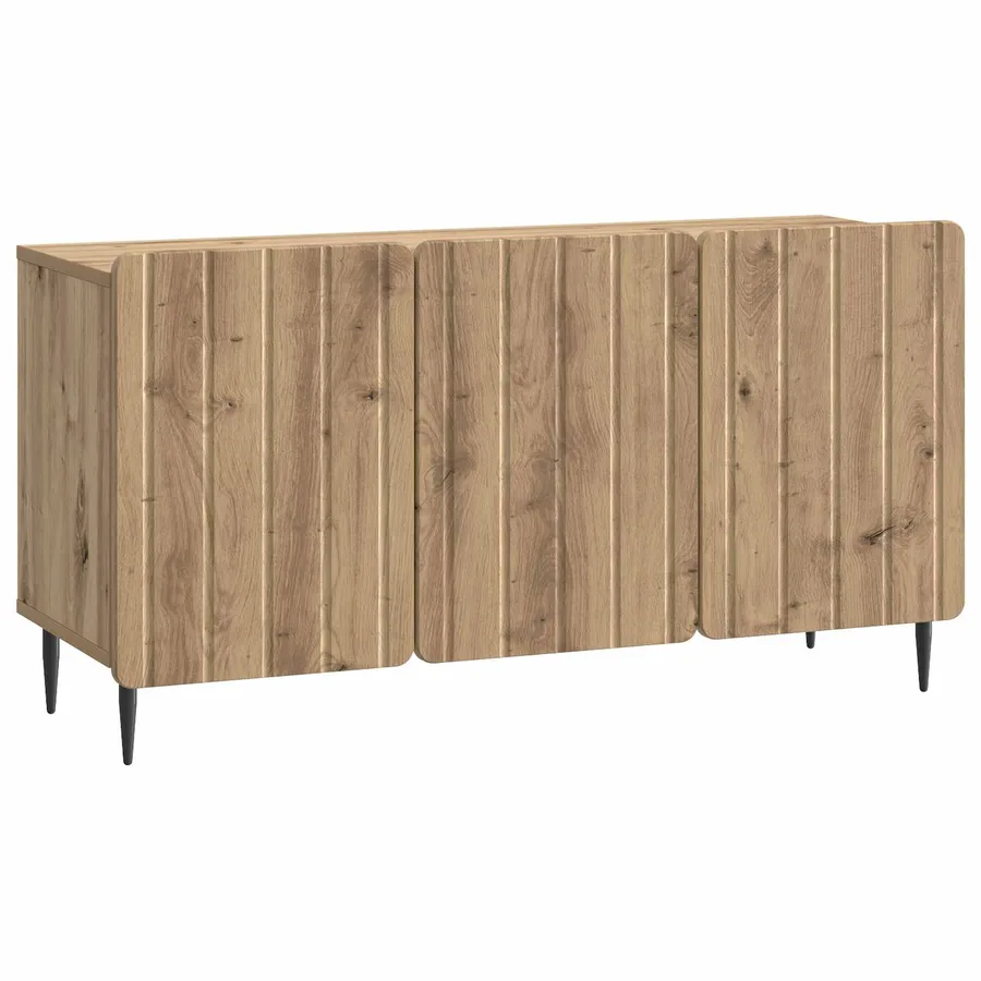Meuble TV 99 x 34,5 x 52 cm Chêne artisanal Bois d'ingénierie - 2