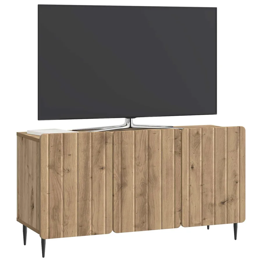 Meuble TV 99 x 34,5 x 52 cm Chêne artisanal Bois d'ingénierie - 3