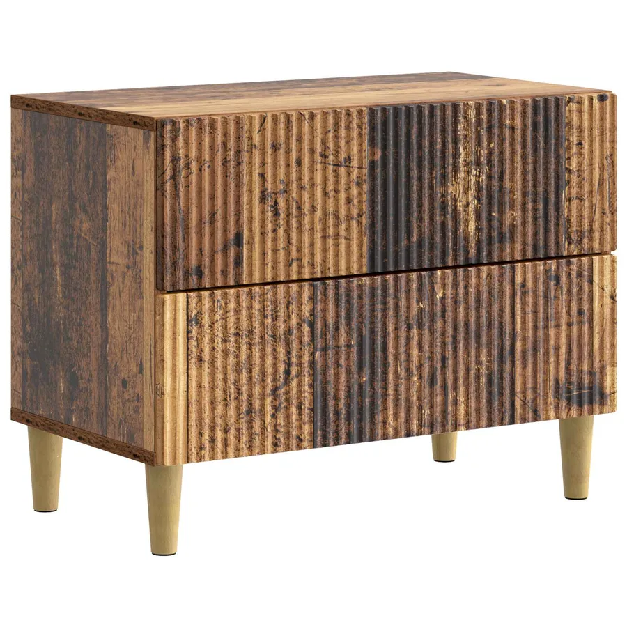 Cabinet de chevet avec tiroir Bois ancien 62 x 34,5 x 48 cm - 2