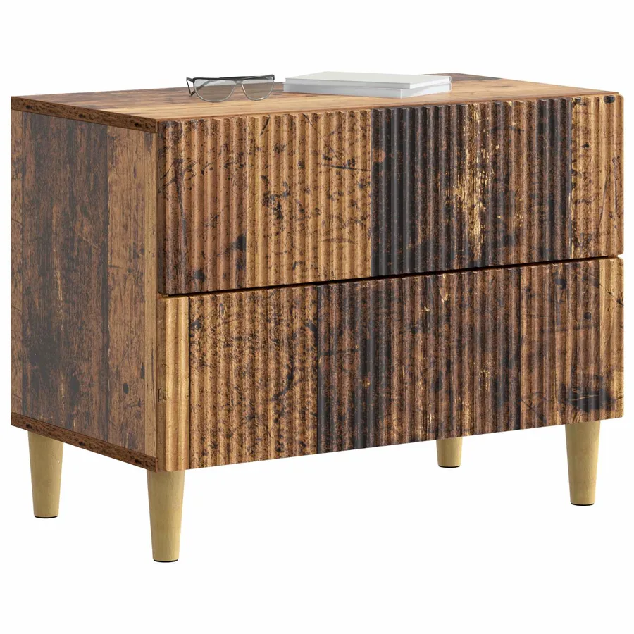 Cabinet de chevet avec tiroir Bois ancien 62 x 34,5 x 48 cm - 3