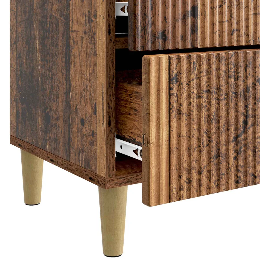 Cabinet de chevet avec tiroir Bois ancien 62 x 34,5 x 48 cm - 9