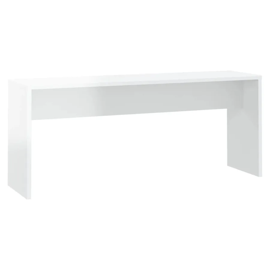 Ensemble à manger 3 pcs Blanc brillant Bois d'ingénierie - 8