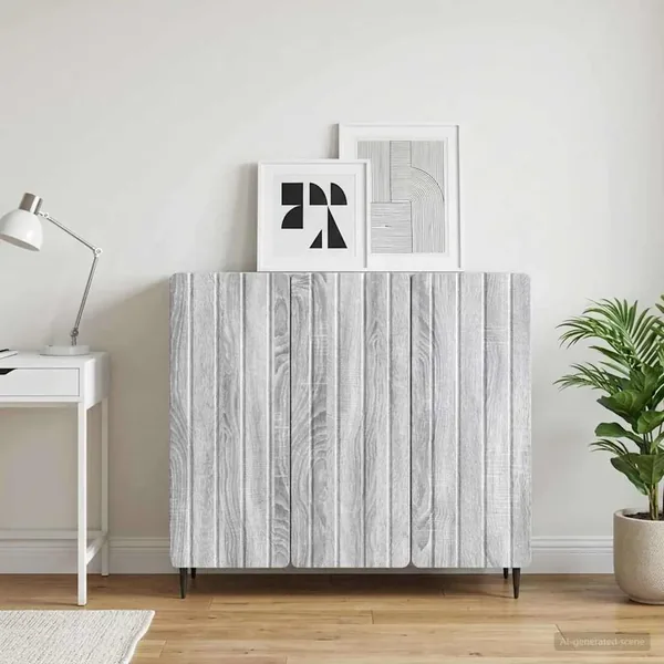 Buffet Sonoma gris 89 x 34,5 x 82 cm Bois d'ingénierie