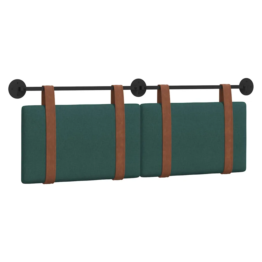Tête de lit suspendue Uni Vert foncé 130 x 55 x 5 cm PU antique - 2