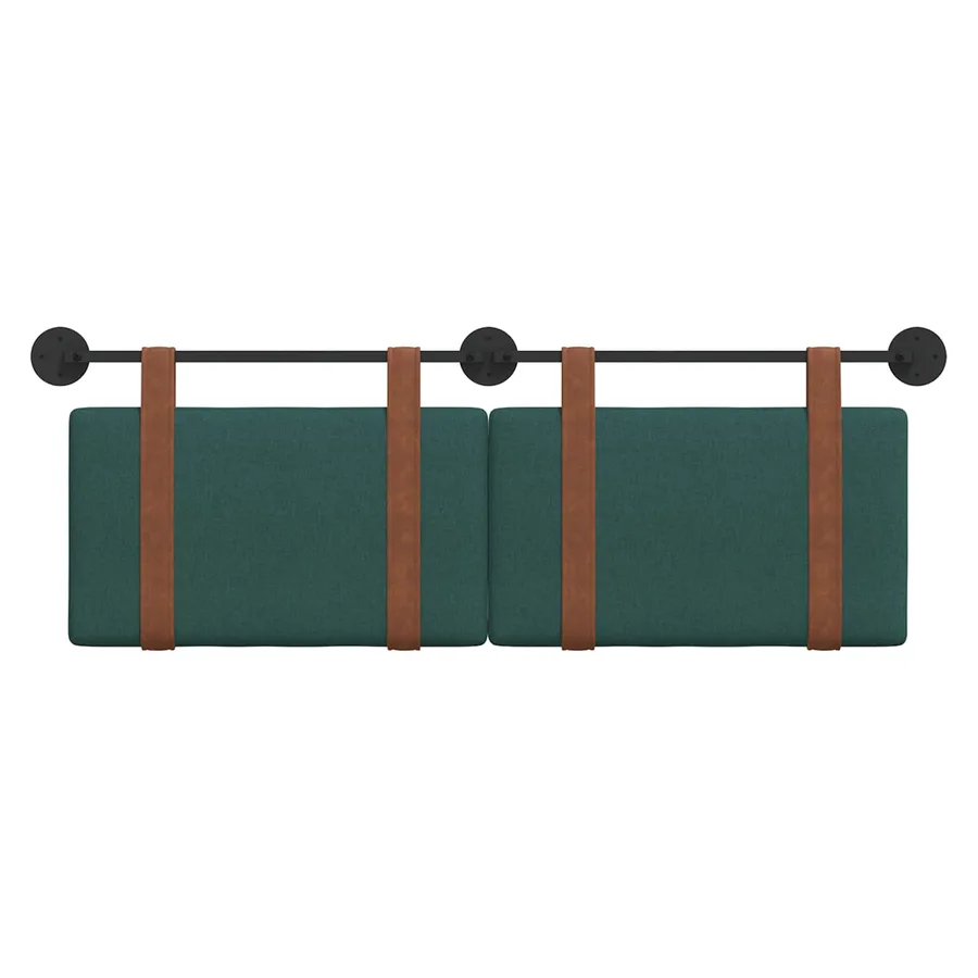 Tête de lit suspendue Uni Vert foncé 130 x 55 x 5 cm PU antique - 5