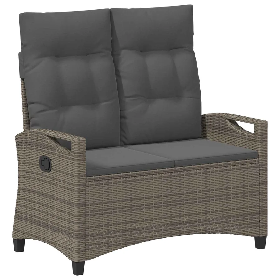 Banc de jardin Gris et Gris foncé 105 x 60 x 112 cm - 2