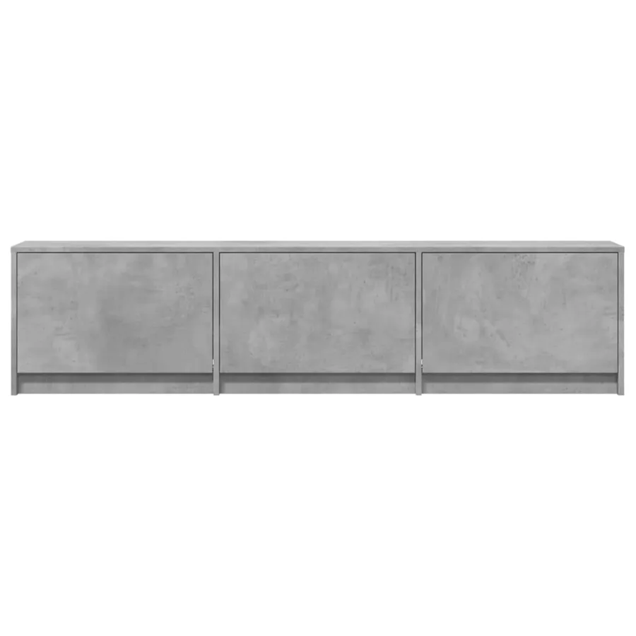 Meuble TV avec LED Béton 165 x 34 x 40 cm Bois d'ingénierie - 5