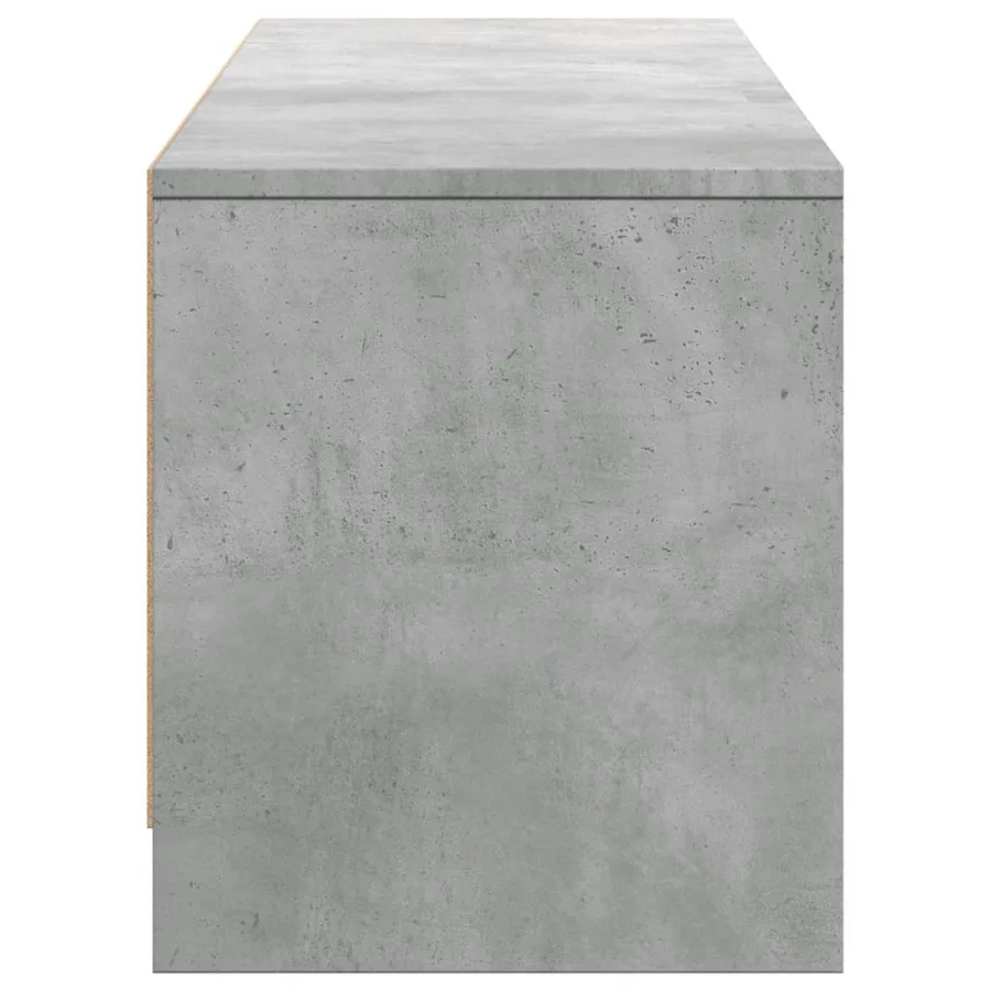 Meuble TV avec LED Béton 165 x 34 x 40 cm Bois d'ingénierie - 6