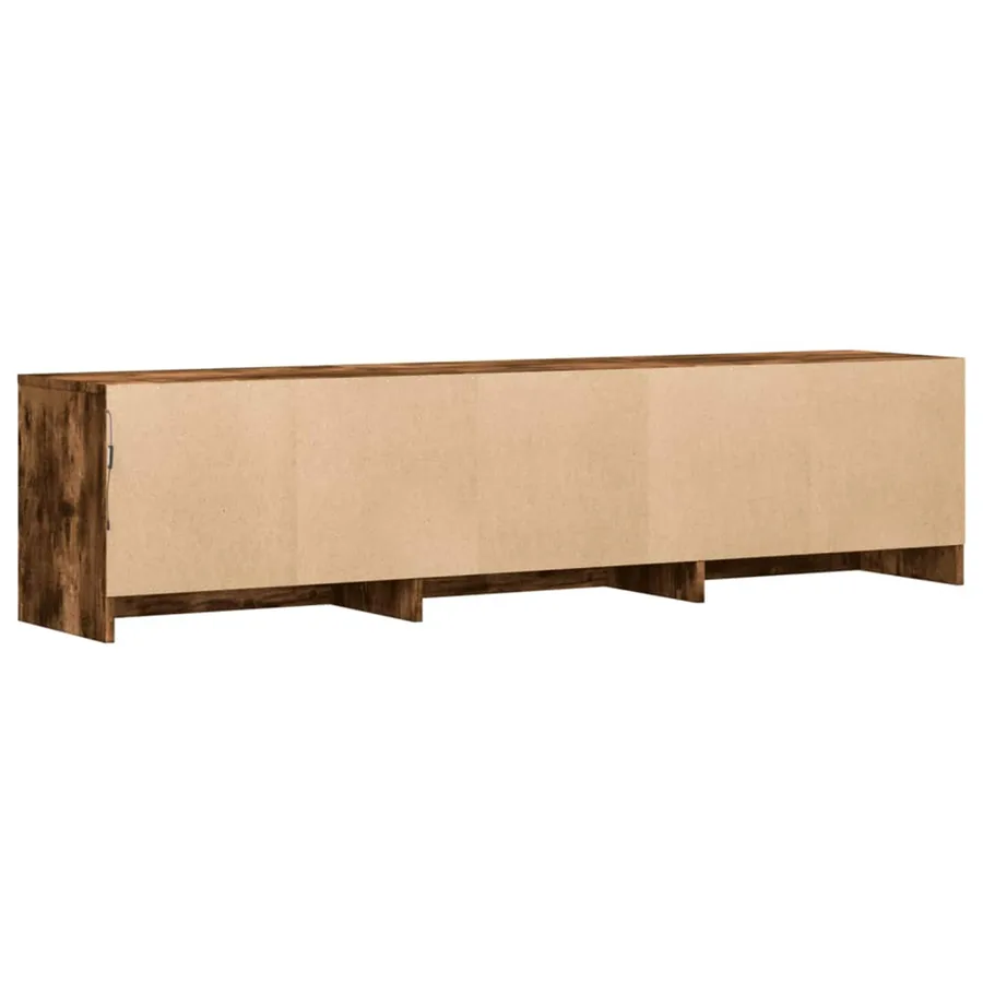 Meuble TV Chêne fumé 165 x 34 x 40 cm Bois d'ingénierie - 7