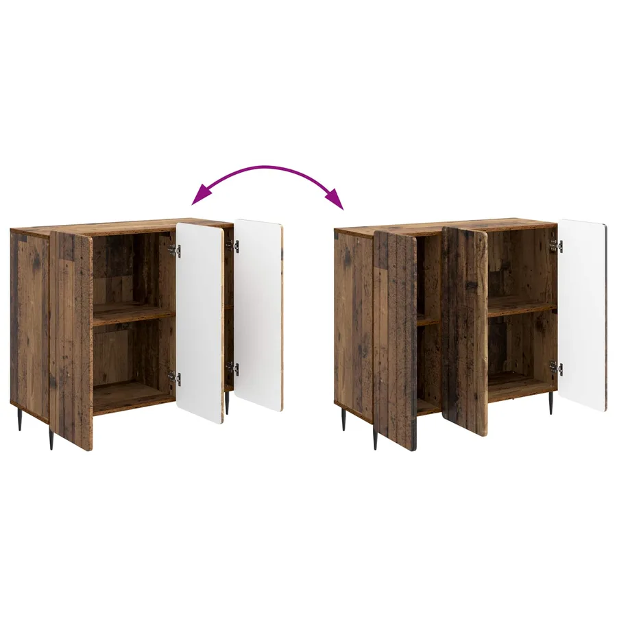 Buffet Bois ancien 89 x 34,5 x 82 cm Bois d'ingénierie - 11