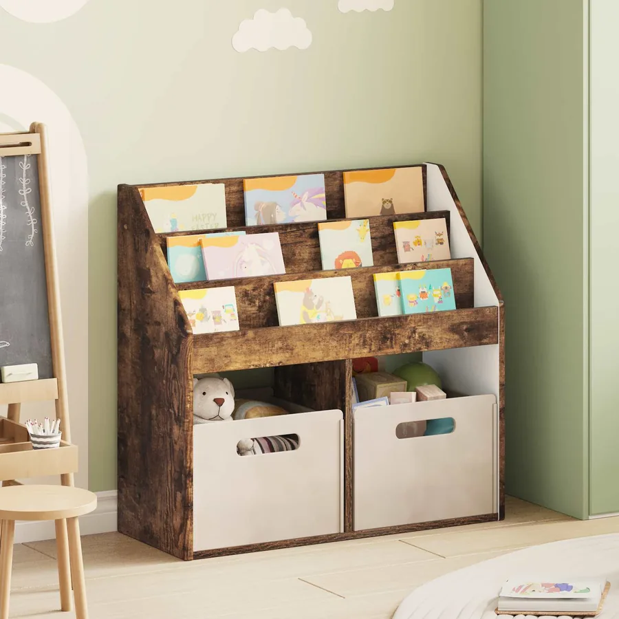 Bibliothèque pour enfants Chêne fumé 72,5 x 29,5 x 69 cm