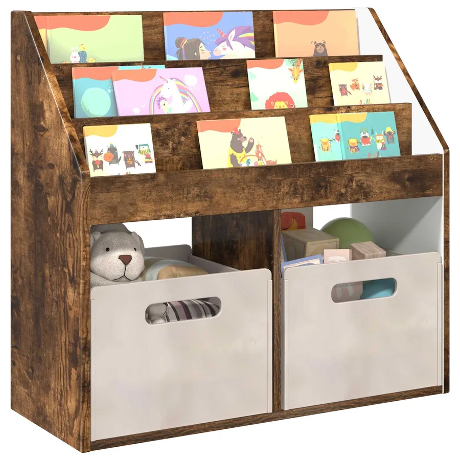 Bibliothèque pour enfants Chêne fumé 72,5 x 29,5 x 69 cm - 3