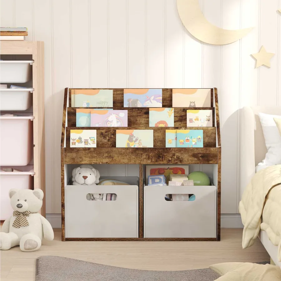 Bibliothèque pour enfants Chêne fumé 72,5 x 29,5 x 69 cm - 4