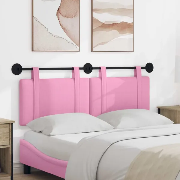 Tête de lit suspendue Rose tissu