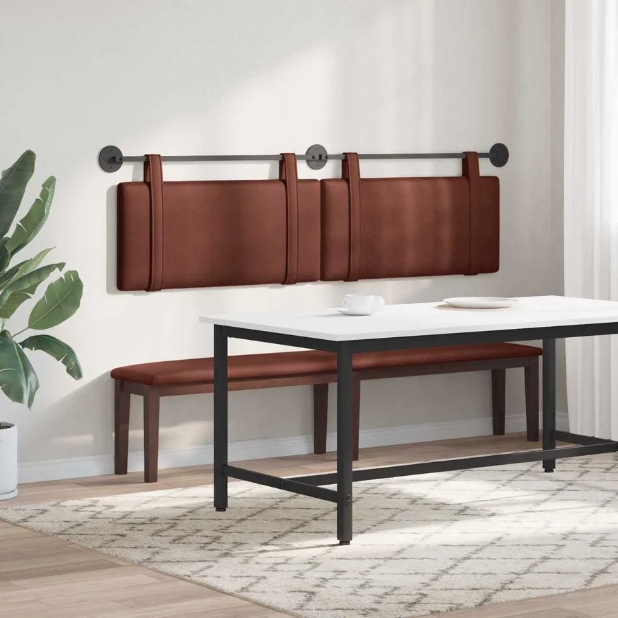 Tête de lit suspendue Brun Brillant PU antique - 4