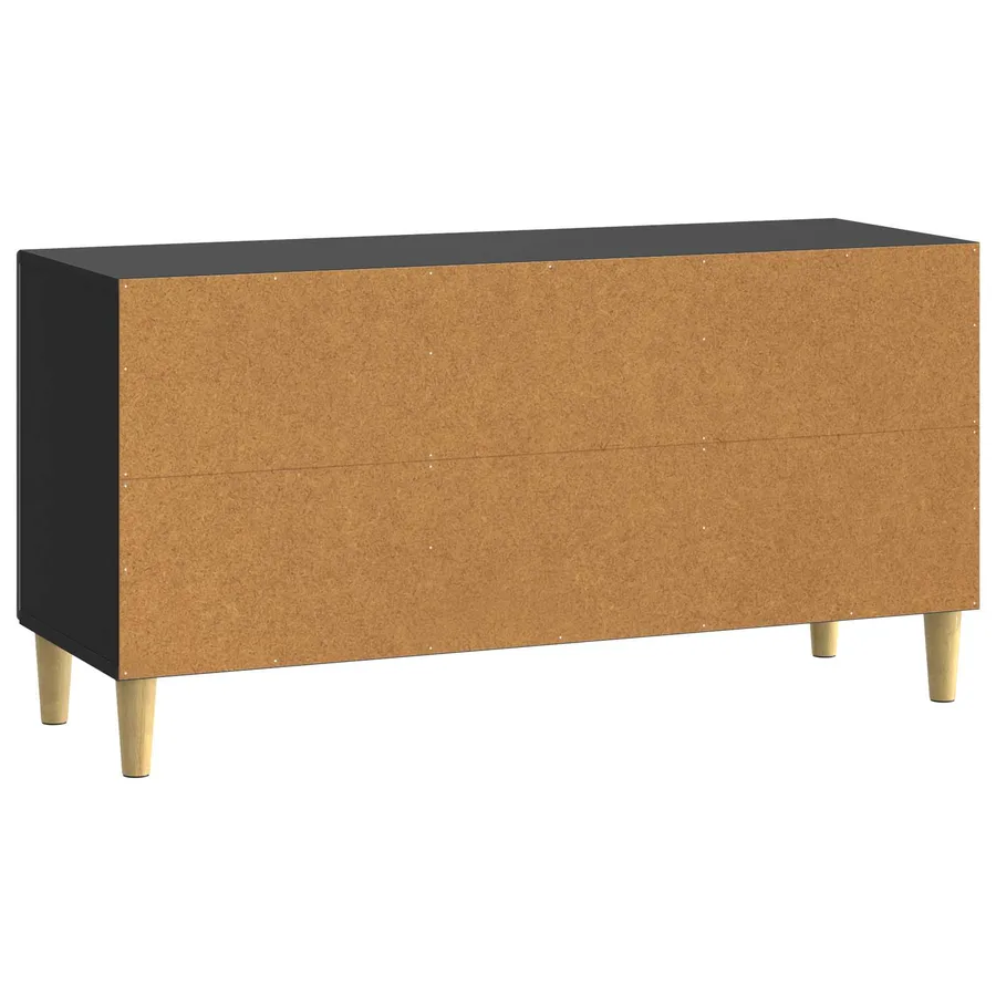 Meuble TV 99 x 34,5 x 50 cm Noir Bois d'ingénierie - 7