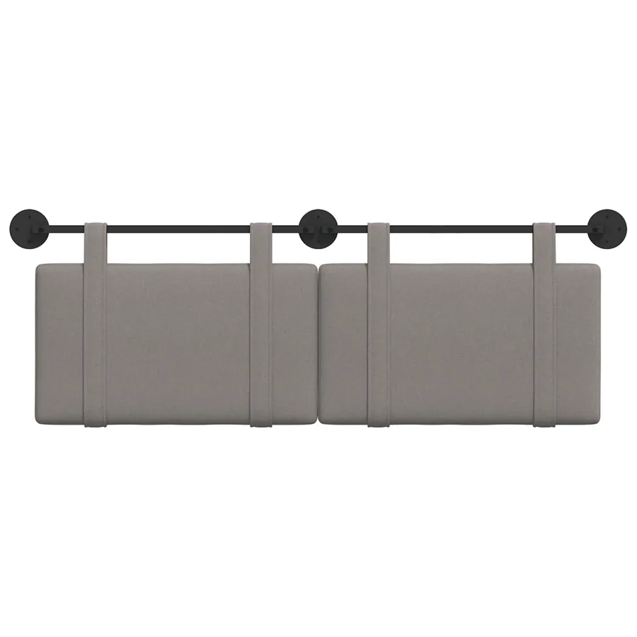 Tête de lit suspendue Taupe Tissu - 5