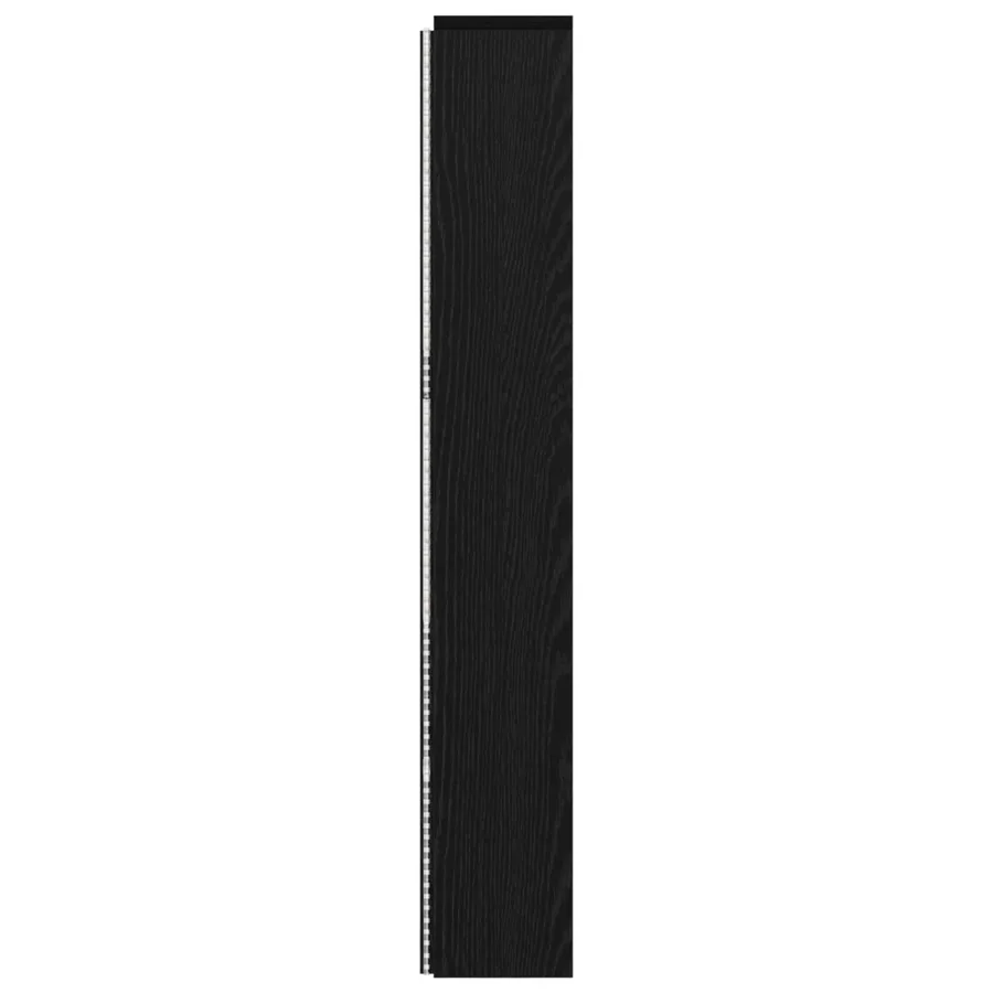 Cabinet de Tête de Lit avec LED Chêne Noir Bois d'ingénierie - 6