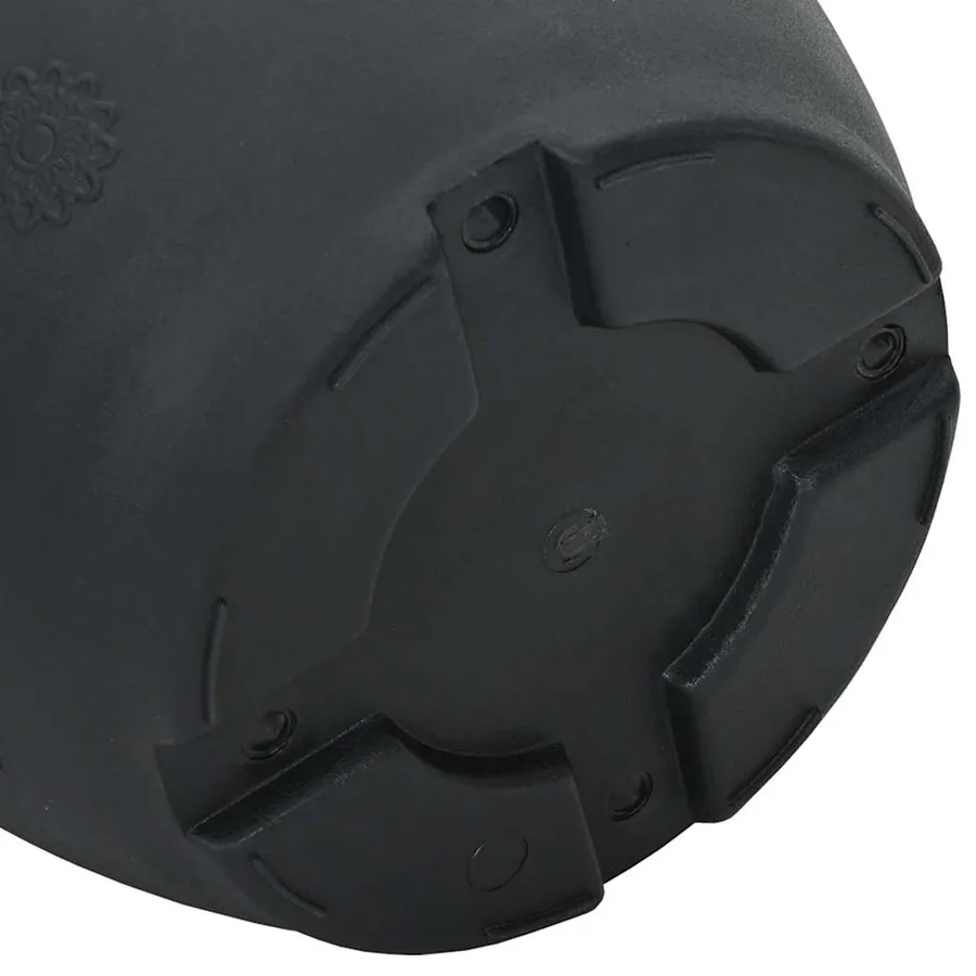 Pot à fleurs rond 6 pcs Noir Ø 26 x 21,5 cm Plastique - 8