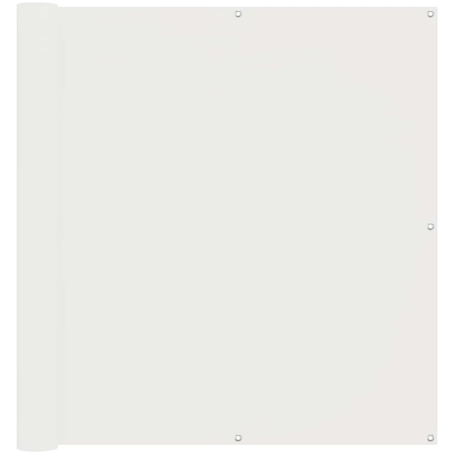 Écran de balcon Blanc 110 x 600 cm Tissu Oxford - 2