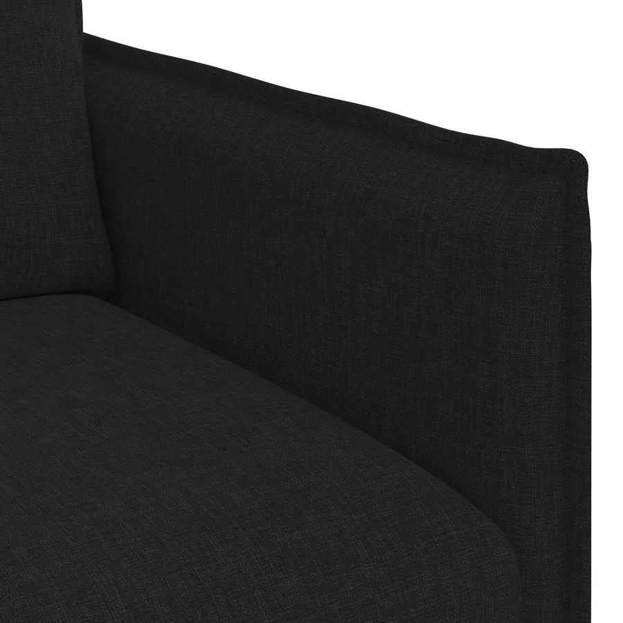 Canapé Noir 75 x 82 x 85 cm tissu - 7