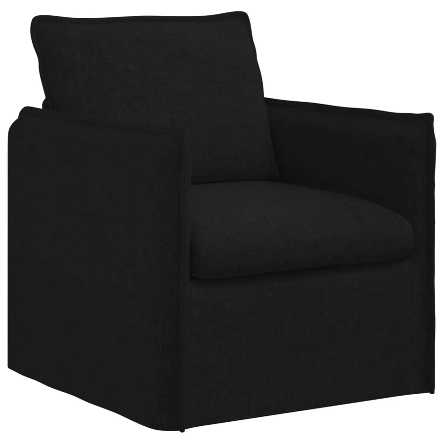 Ensemble de Canapés 2 pcs Noir 136 x 82 x 85 cm Tissu - 4